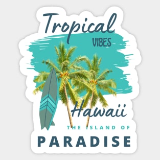 Tropical summer Hawaii beach Sticker